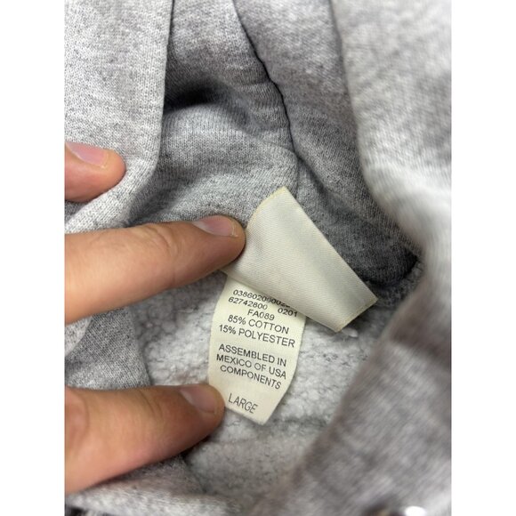 Willamette Hoodie Mens Large Gray Pullover Fleece Oarsman 913 College Spell Out - Picture 4 of 11